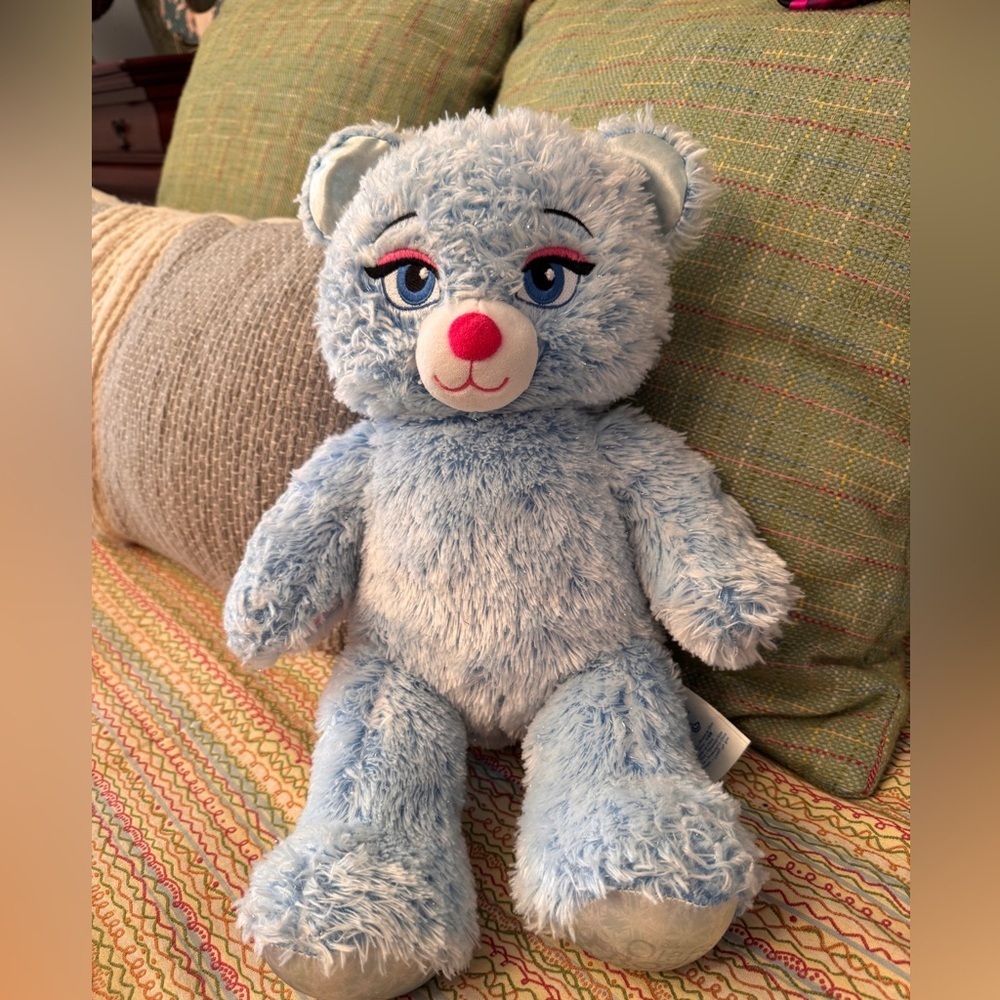 Build A Bear BAB Disney Frozen Elsa Teddy Bear Plush Stuffed Animal Blue 16"
